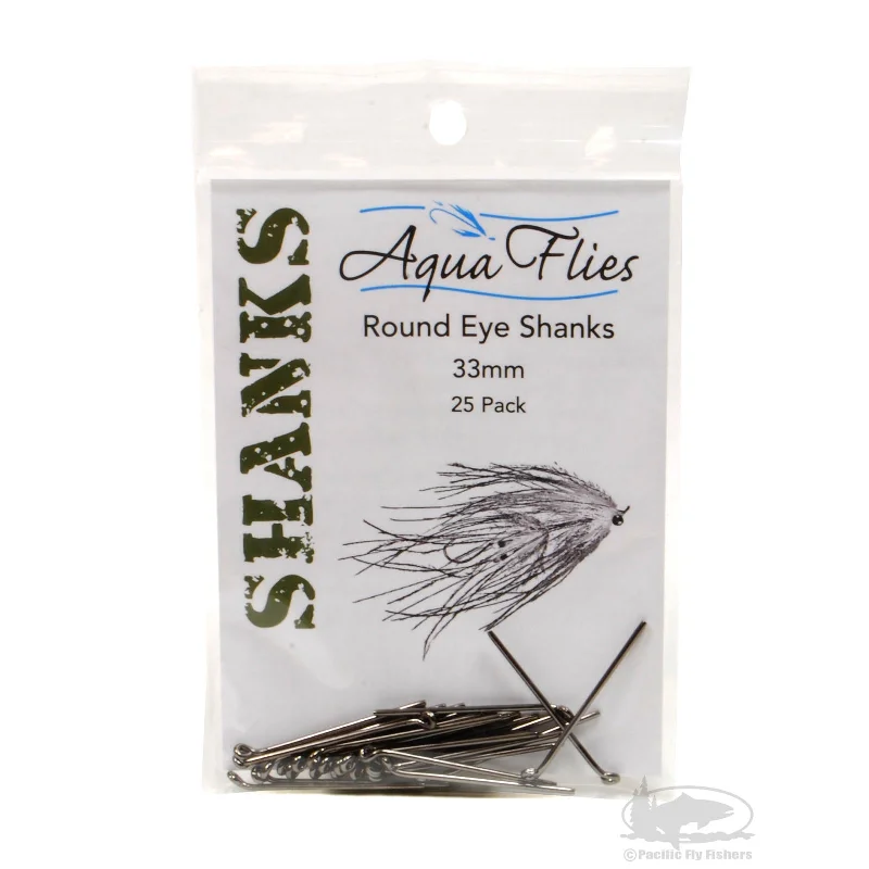 Aqua Flies Round Eye Shanks