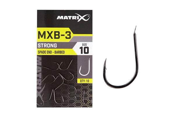 Matrix MXB-3 Strong Spade End Barbed Hooks