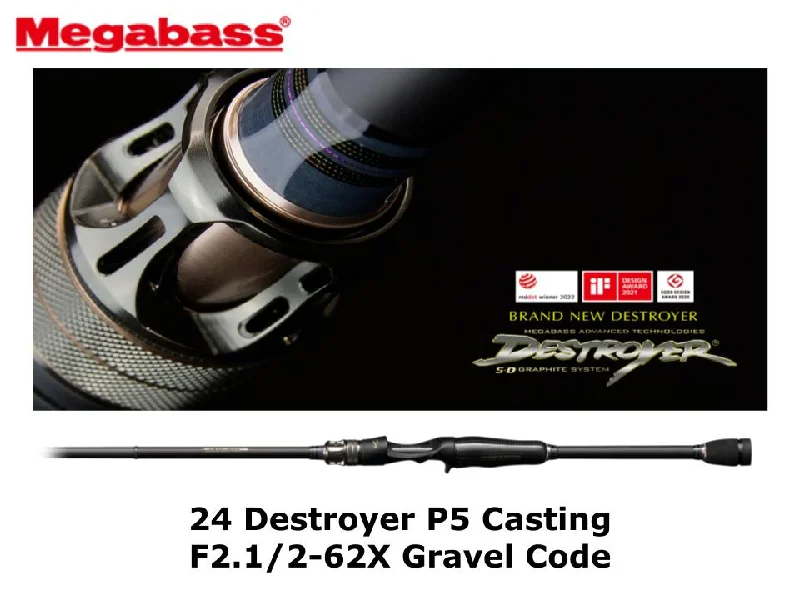 Pre-Order Megabass 24 Destroyer P5 Casting F2.1/2-62X Gravel Code