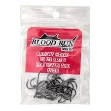 Blood Run Skeena Hook Sz:2/0 25Ct For Beads and Bags