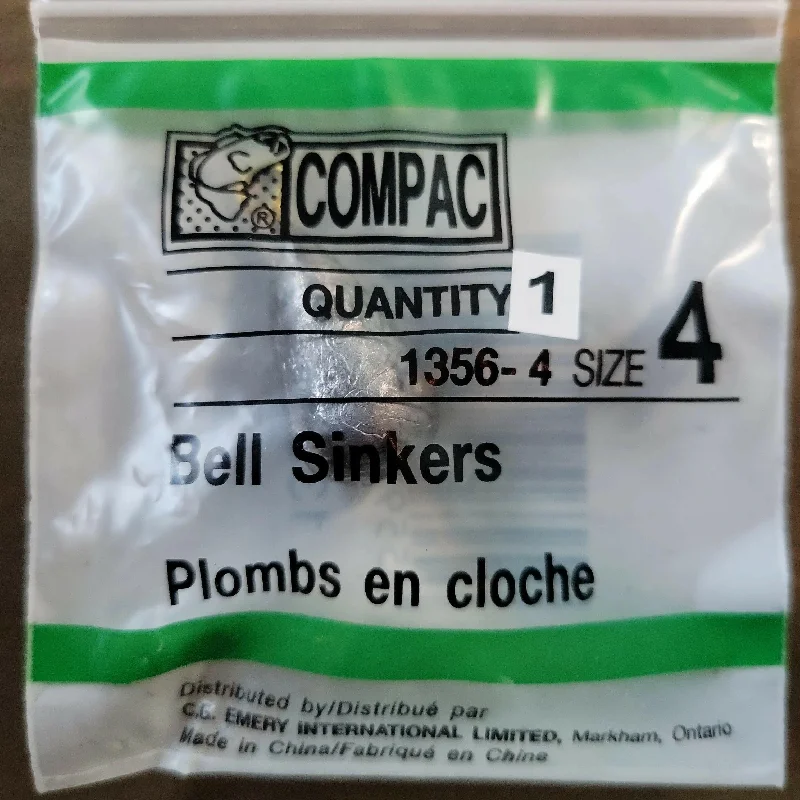 COMPAC Bell Sinker Size #4 1/pk