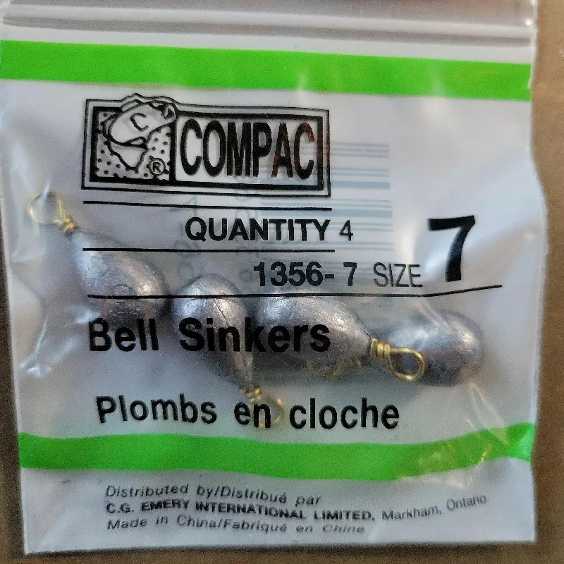 COMPAC Bell Sinkers Size #7 4/pk