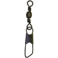 Eagle Claw Barrel Swivel W/ Safety Snap Sz:10 Qty:12 SBSBK12-10