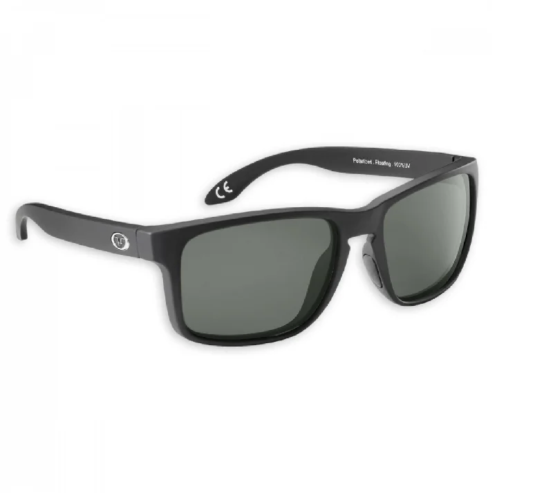 Flying Fisherman Lagoon Floating Sunglasses Matte Black Smoke