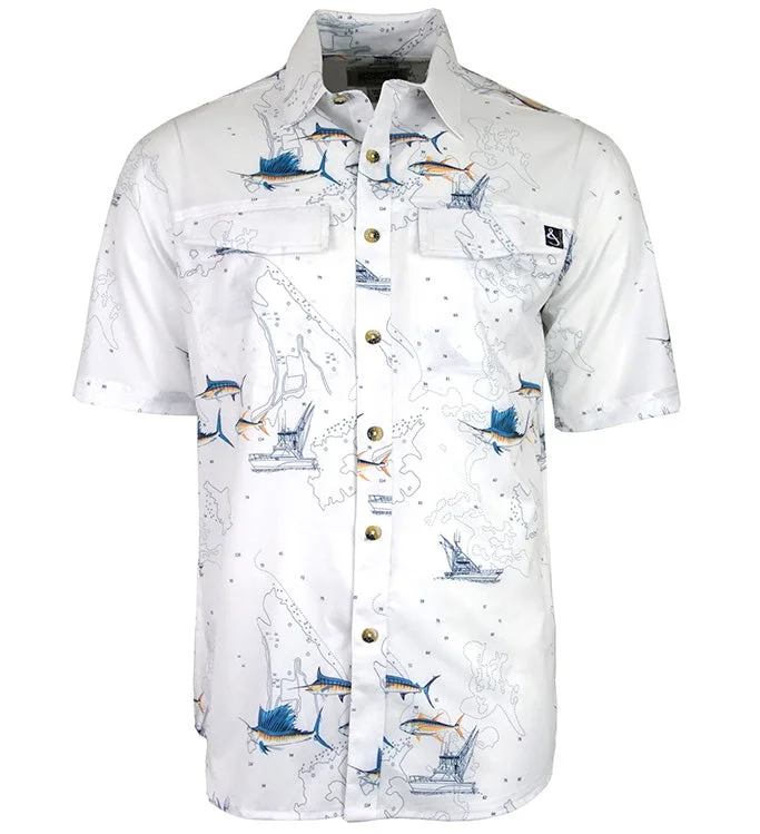 Men's Marine Charts UV Vented Fishing Shirt