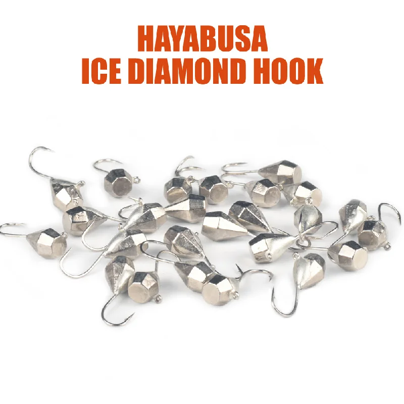 MUUNN 10PCS Tear Drop Tungsten Faceted Ice Jig,Winter Pike Carp Trout Lures 2.7mm/3mm/4mm/5mm/6mm ,Diamond Hayabusa Hook,Plain