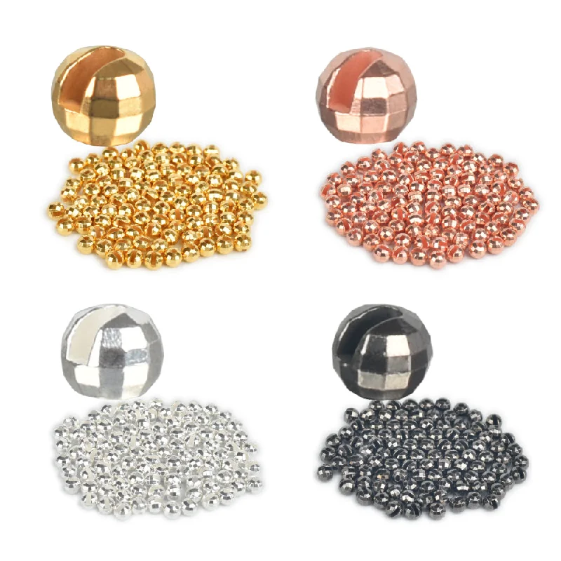 MUUNN 2.0-4.0mm Tungsten Faceted Beads 200 In Total Fly Tying, Fishing Material Trout Bluegill Perch Multi-Color Fly Fishing