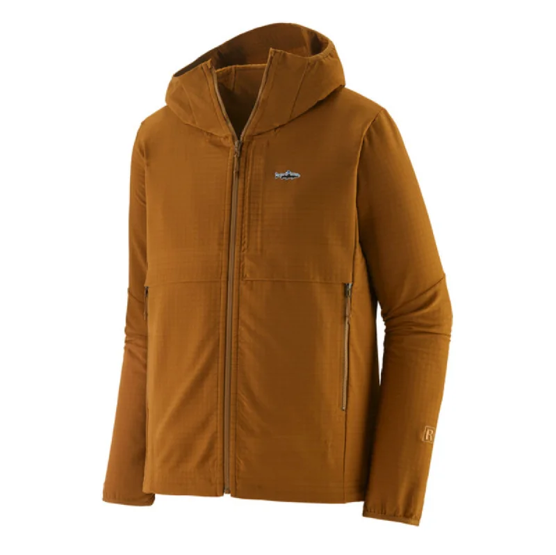 Patagonia Men's R1 TechFace Fitz Roy Trout Hoody - Shelter Brown