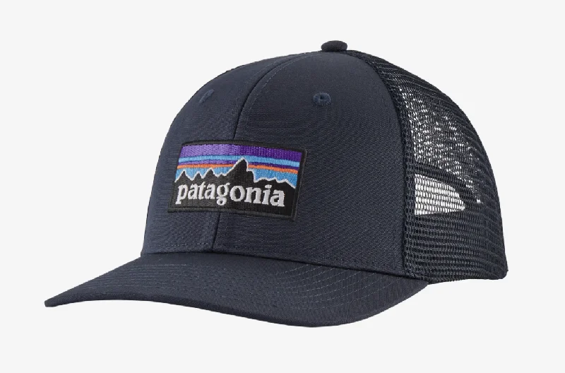 Patagonia P-6 Logo Trucker Hat - Navy Blue