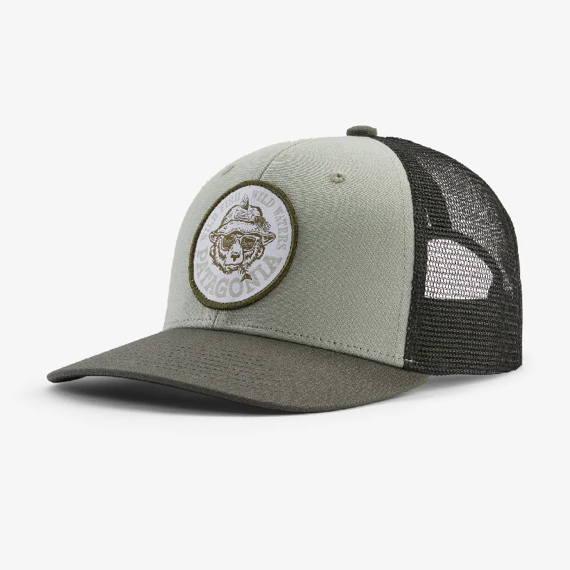 Patagonia Take a Stand Trucker Hat - Wild Grizz/Sleet Green