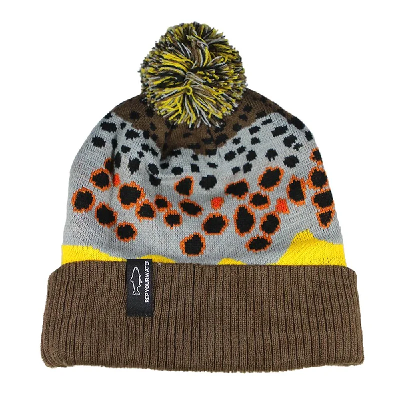 Rep Your Water - Brown Trout Skin Knit Hat