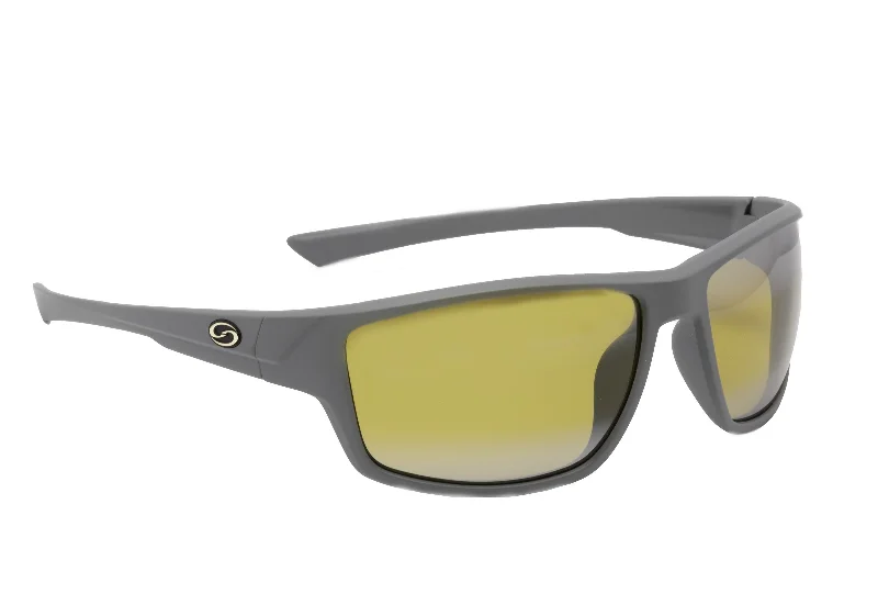 Strike King Sunglass S11 Optics Eutaw Matte Grey Bi-Gradient Yellow inSpotlightin Lens