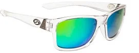 Strike King Sunglass SK Plus Platte Crystal Clear-Green Mirror