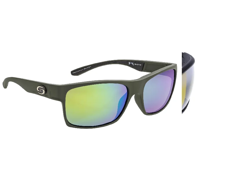 Strike King Sunglass SKP Plus Ouachita White Black Frame Blue Mirror