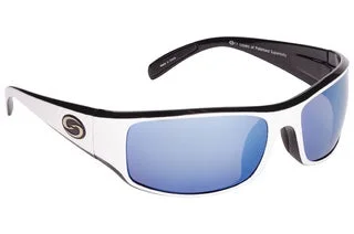 Strike King Sunglass S11 Okeechobee White/Black Blue Mirror