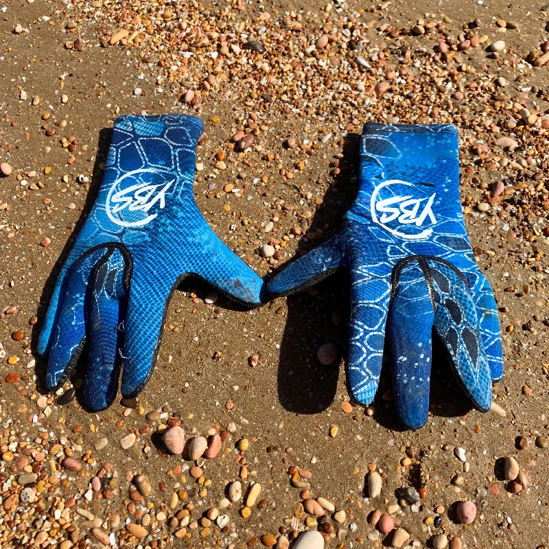 YBS DIVING GLOVES - Blue Bone